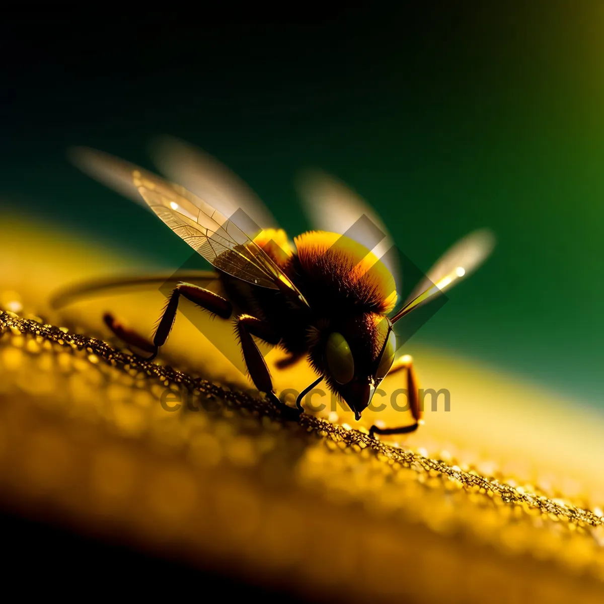 Picture of Vibrant Winged Insect on Leaf - Summer Garden Wildlife