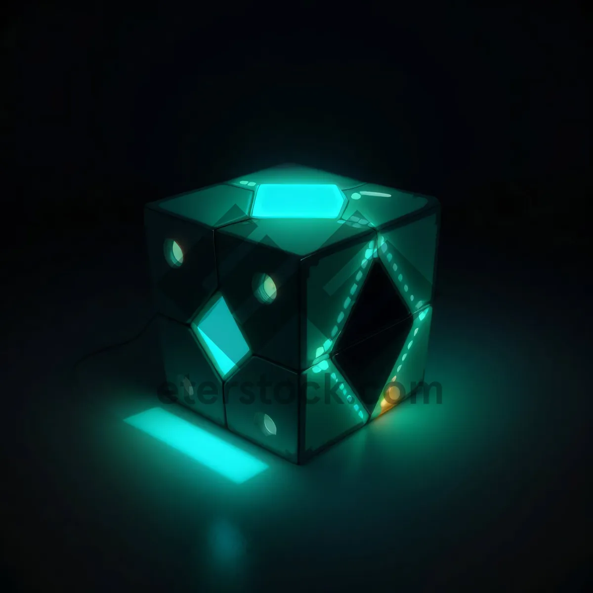 Picture of Black 3D Gem Symbol Icon Design