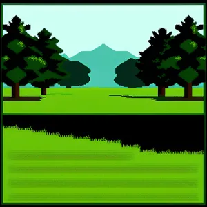 Vibrant Golf Course Landscape Under Clear Skies