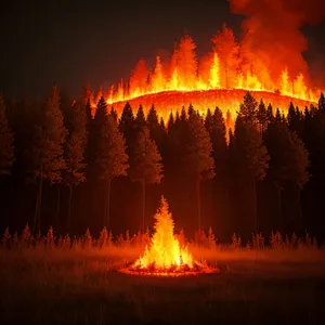 Fierce Flames Igniting a Fiery Inferno