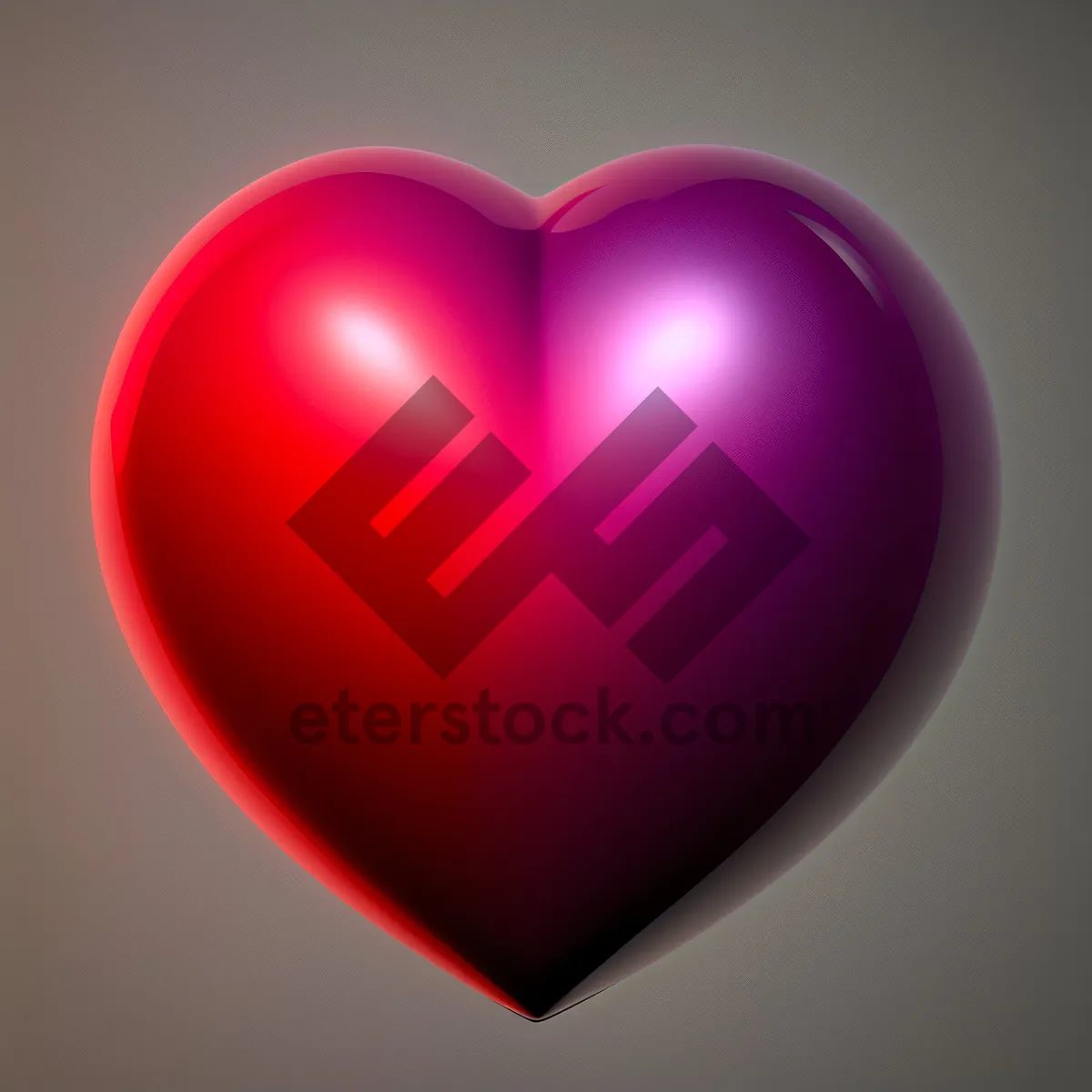 Picture of Shiny Love Heart Button