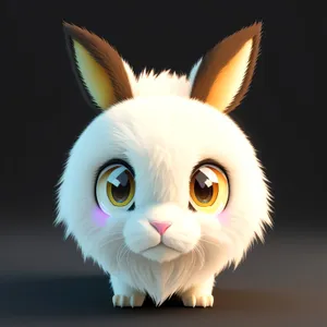 Cute Bunny with Fluffy Ears - Adorable Pet Portrait