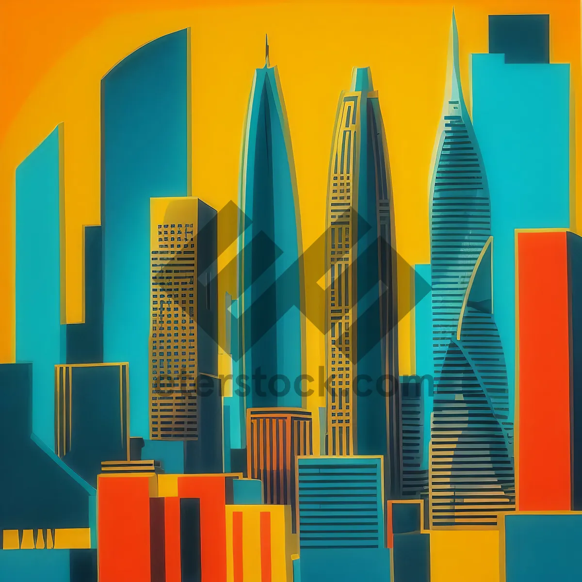 Picture of Colorful Office Pencil Rainbow - School Design