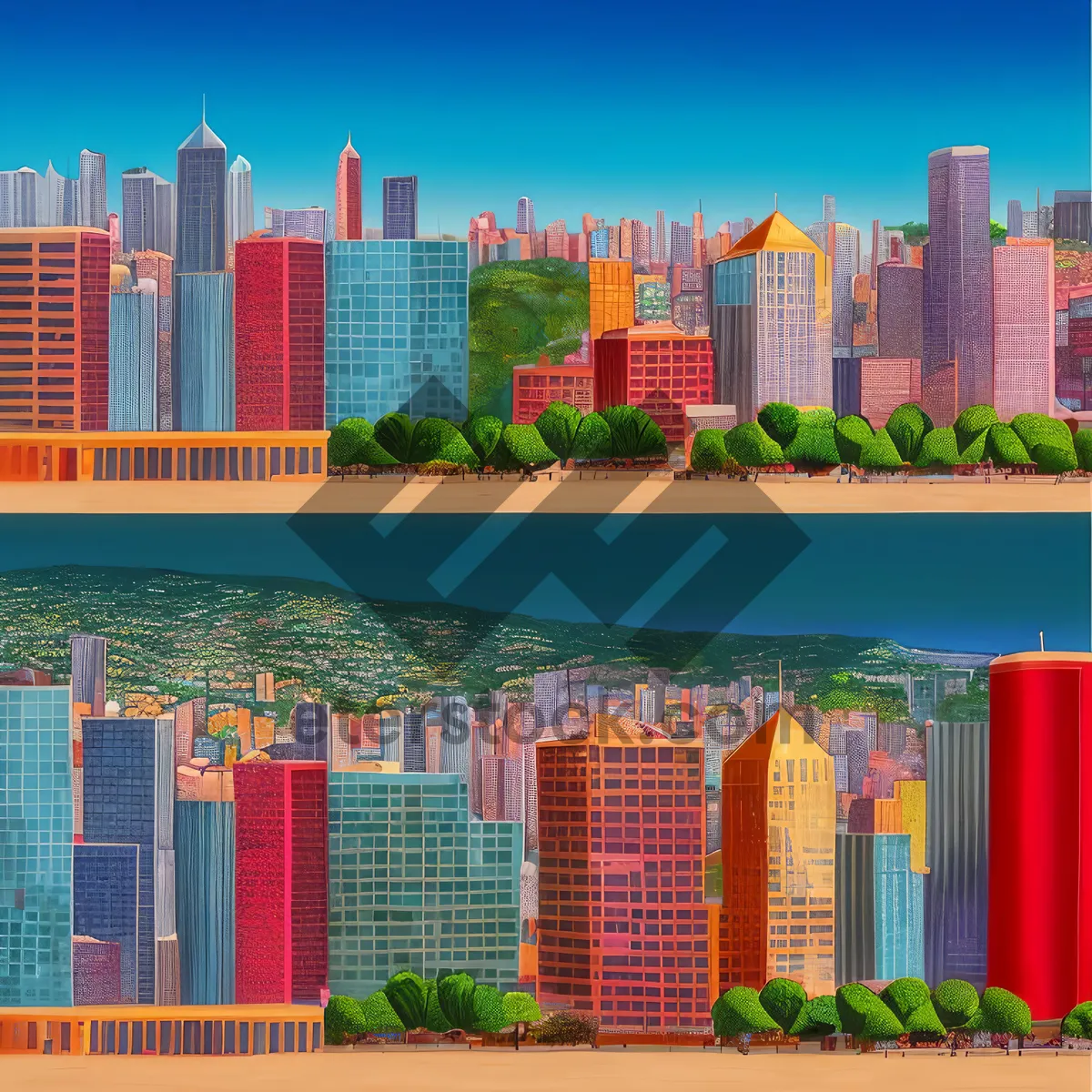 Picture of Urban Skyline Puzzle: Modern Cityscape in Evening Sky