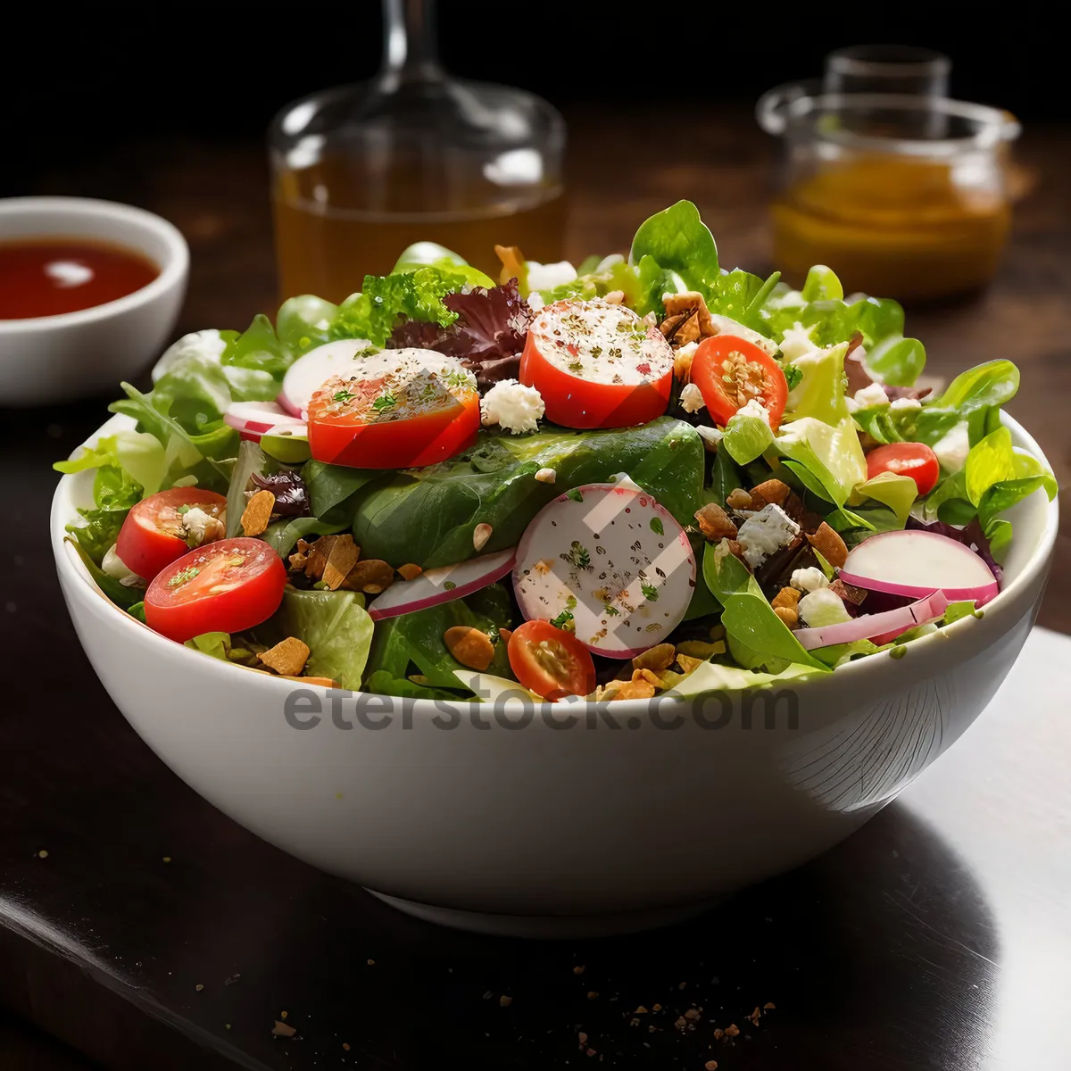 Picture of Healthy Vegetable Salad Bowl with Fresh Ingredients