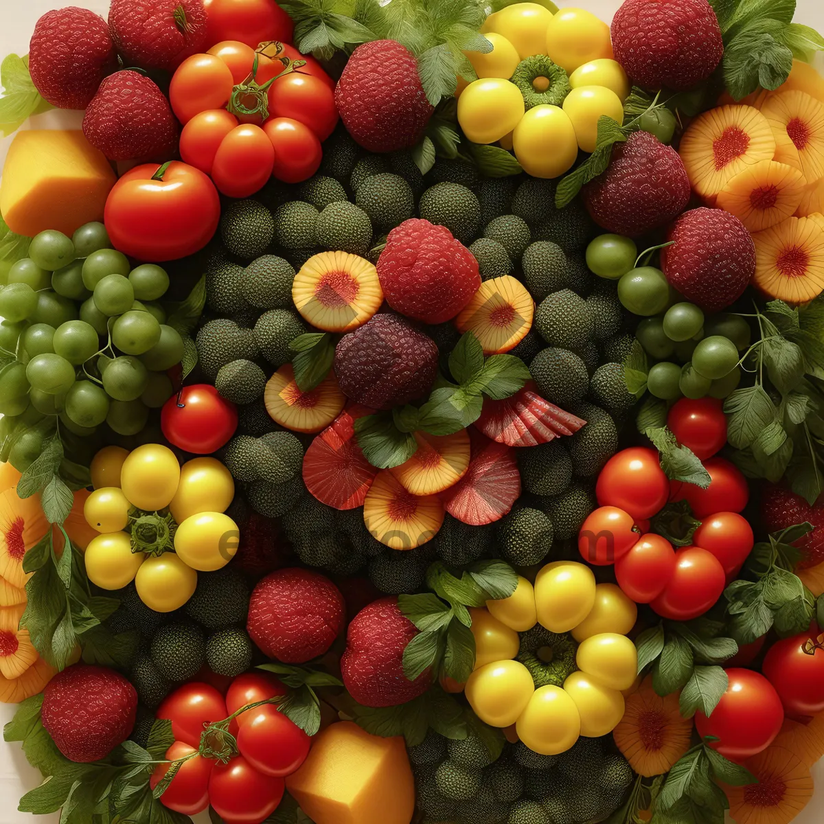 Picture of Fresh and Tasty Fruit Salad with Organic Berries