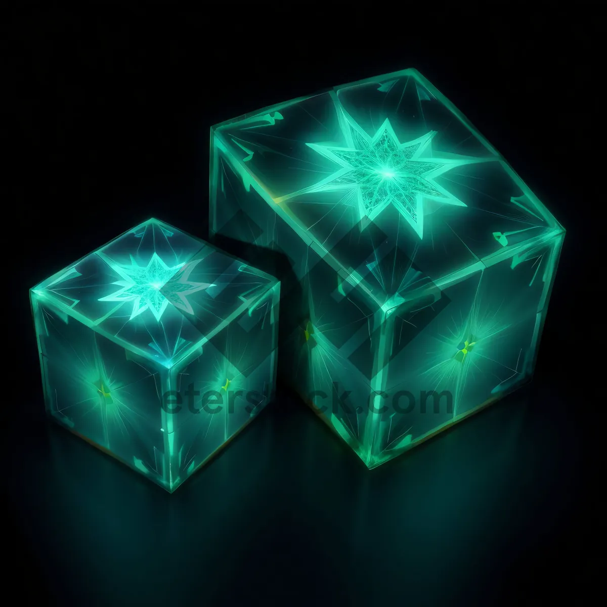 Picture of 3D gem graphic design with light