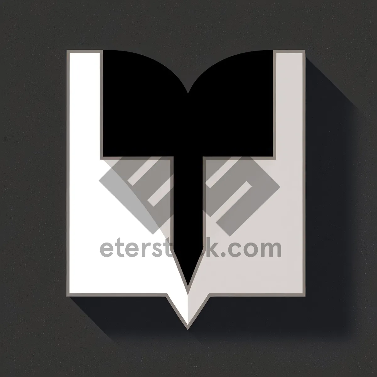 Picture of Black Gift Box Symbol with Blank Card Design