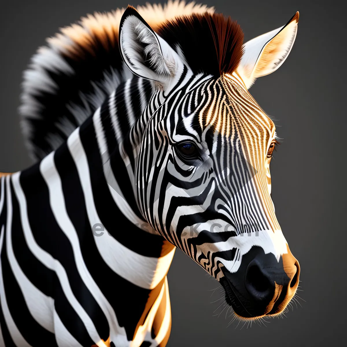 Picture of Striped equine wildlife amidst African grasslands.