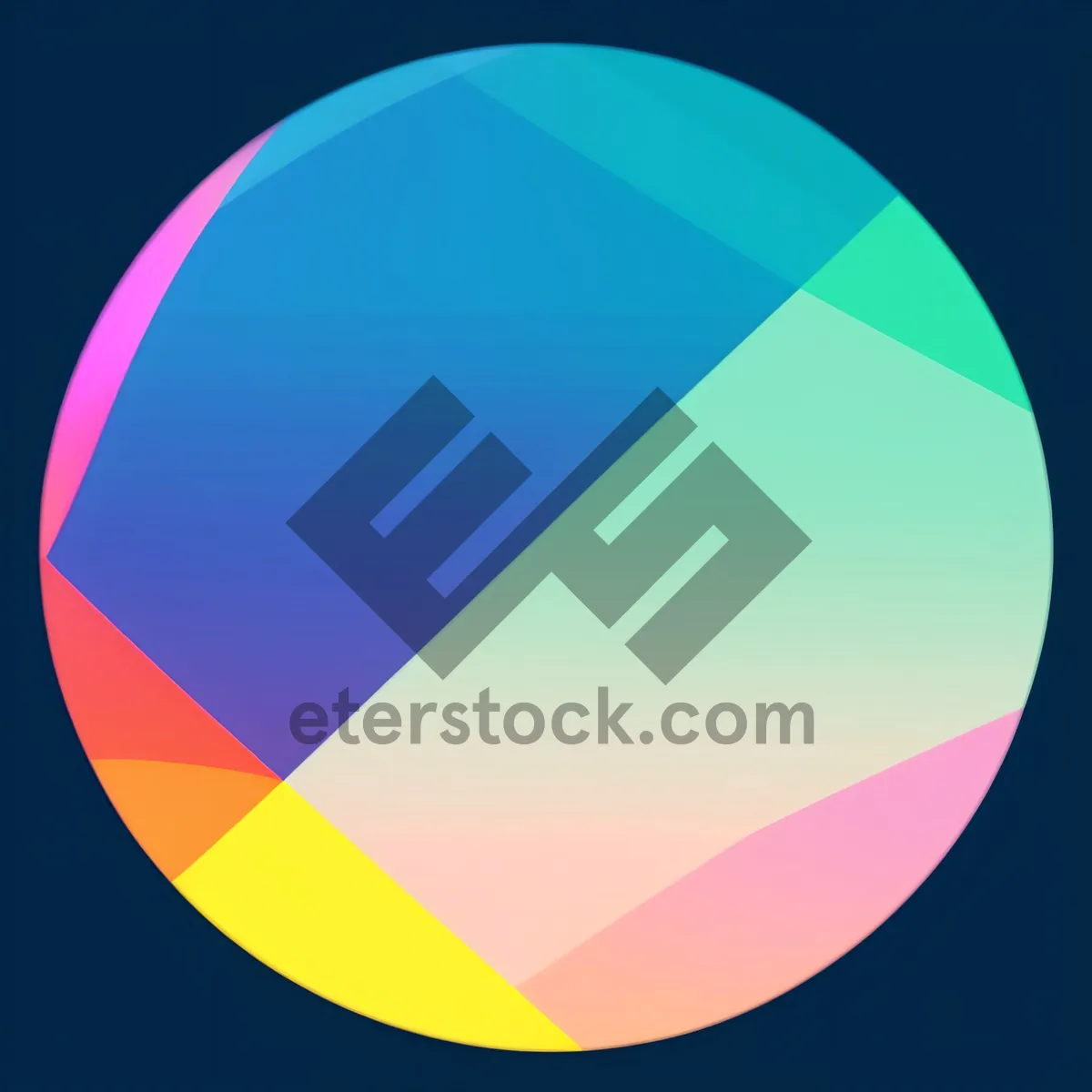 Picture of Colorful Gradient Circle Design with Reflective Texture