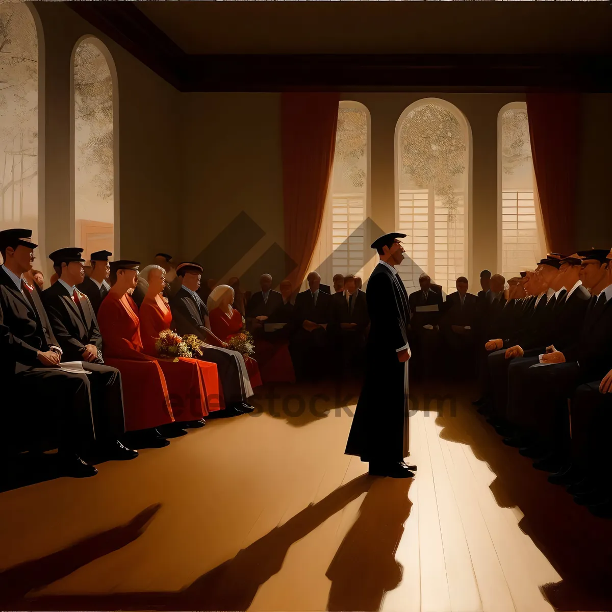 Picture of Group of smiling professionals working on laptops in office