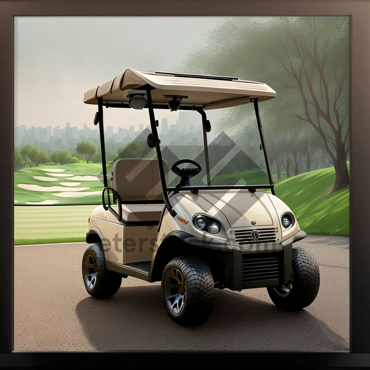 Picture of Golf Cart on Grass