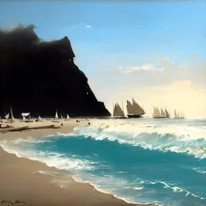 Sun-kissed Tropical Beach Paradise with Pristine Wave