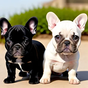 Absolutely lovable Bulldog puppy, adorned with charming wrinkles