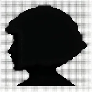 Dotted Mosaic Grid Design: Modern Black Halftone Pattern