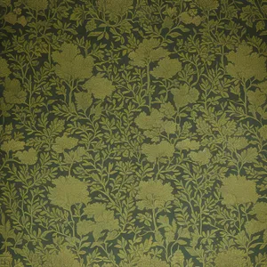 Vintage floral wallpaper with ornamental swirls and curves.