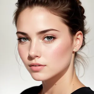 Beautiful brunette with radiant smile and captivating eyes
