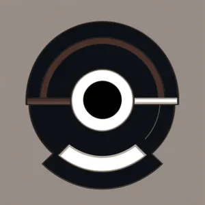 Fastener-seal Circle: 3D Black Music Icon