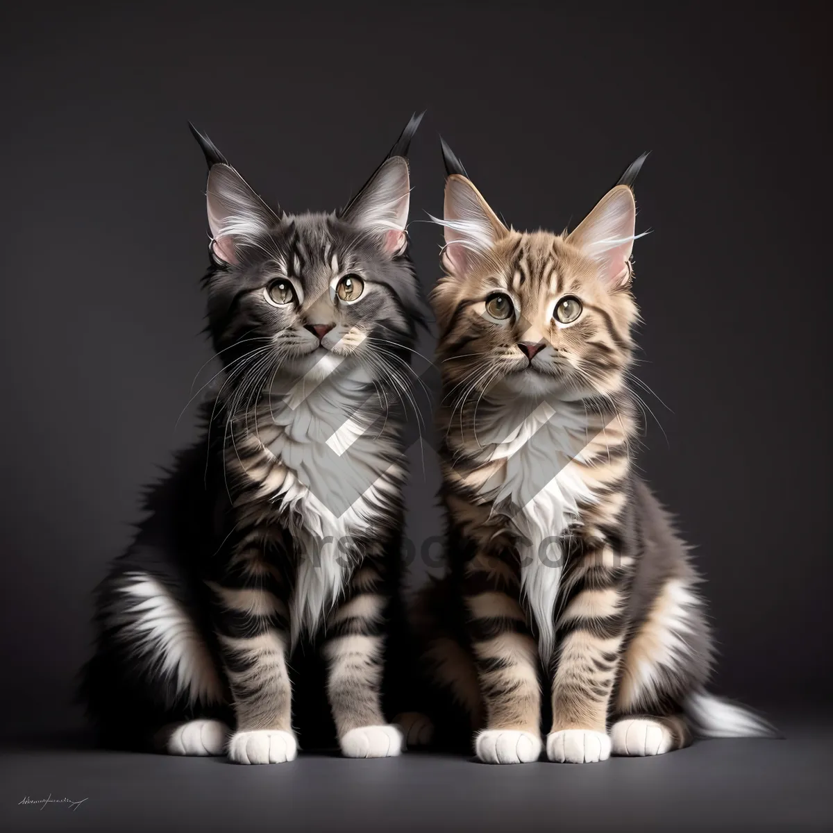 Picture of Curious Kitty with Adorable Whiskers and Playful Eyes