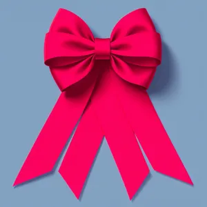 Shiny 3D Ribbon Bow - Symbol of Celebration and Gift