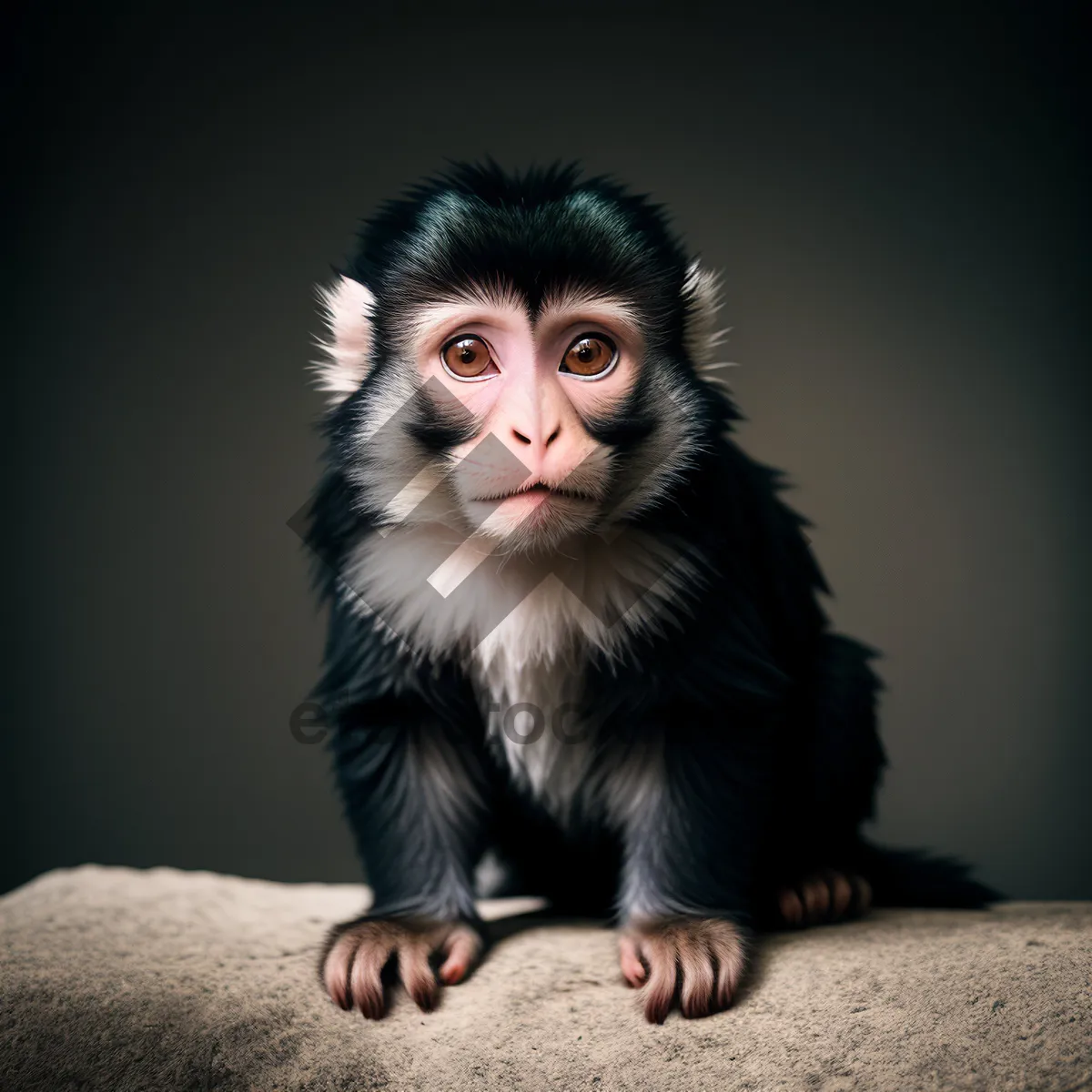 Picture of Adorable Baby Monkey with Stunning Primate Features