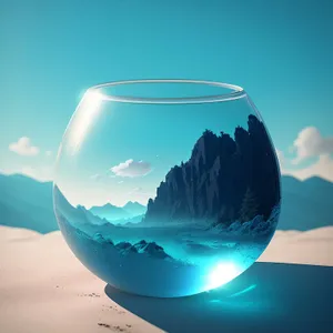 3D Glass Water Globe - Earth's Aquatic Sphere