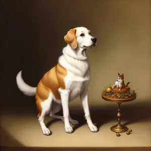 Cute Brown Dog in Studio Portrait