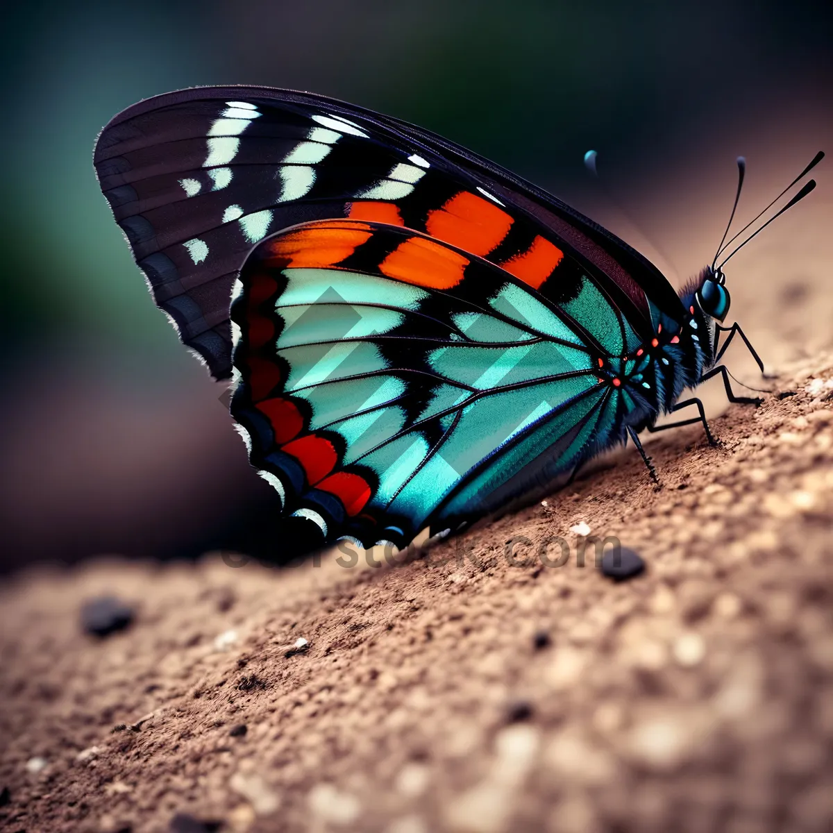 Picture of Colorful Butterfly in a Lush Garden
