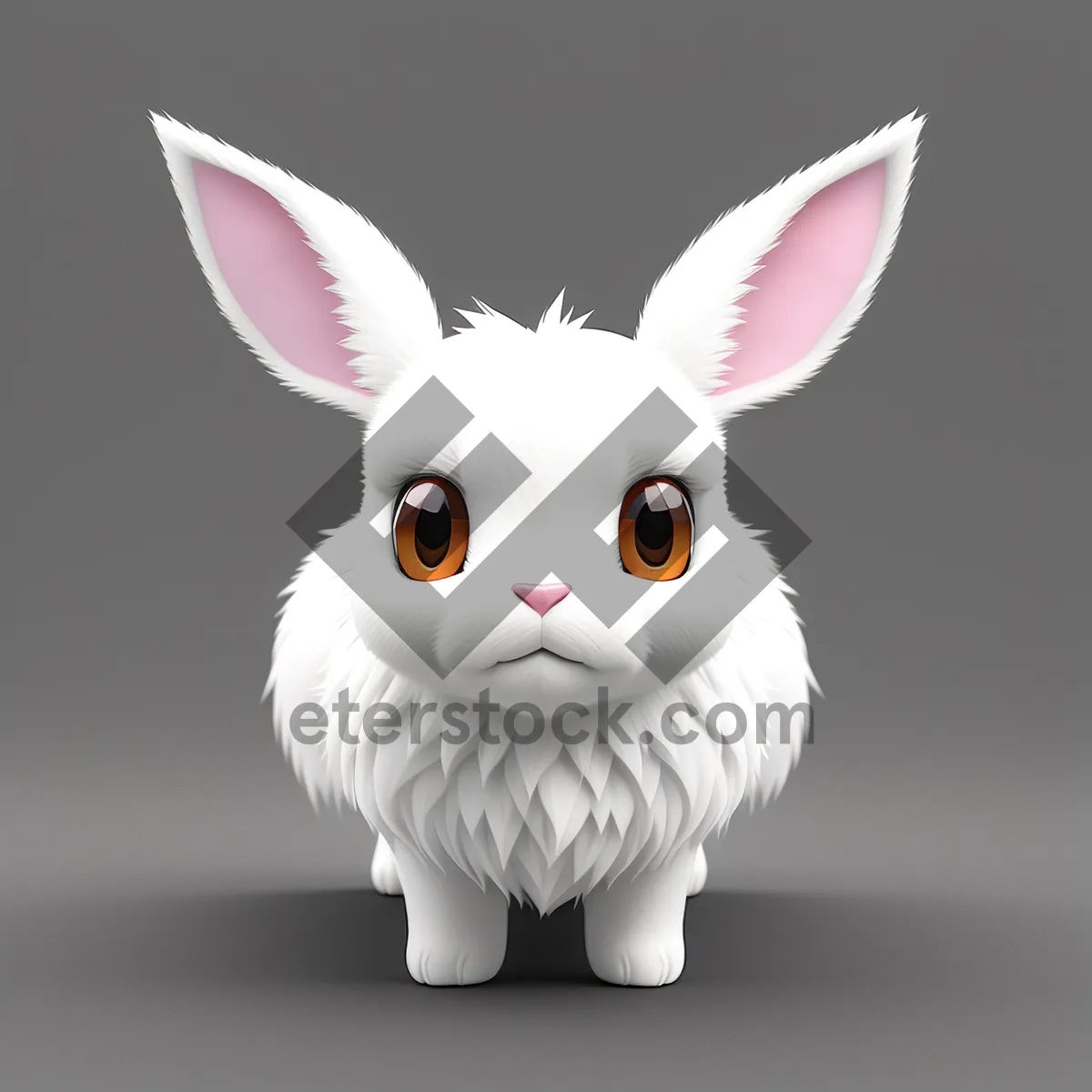 Picture of Cute Bunny Piggy Bank with Fluffy Ears