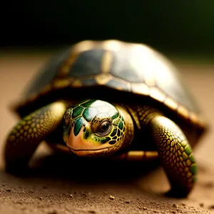 Sluggish Reptile Retreat: Terrapin in Mud