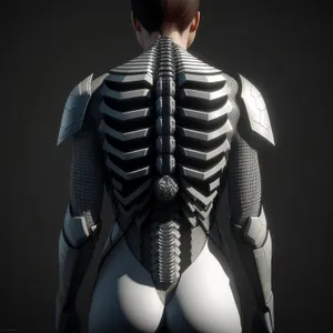 Black Leather Body Armor Protection for Male Anatomy