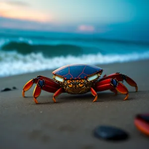 Wild Rock Crab with Impressive Claws