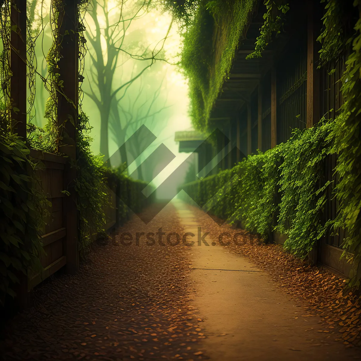 Picture of Serene Path Through Autumn Forest