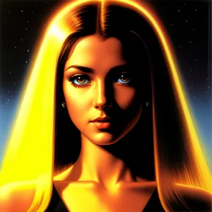 Enchantress of Shadows: Sensual dark-haired mystic with captivating eyes