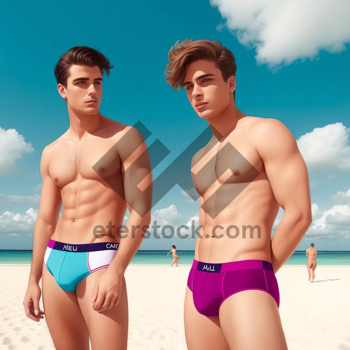 Picture of Sun-Kissed Beach Bodies Embrace Summer Fun