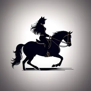 Dancing Equestrian Silhouette: Person Enjoying Action-Packed Recreation