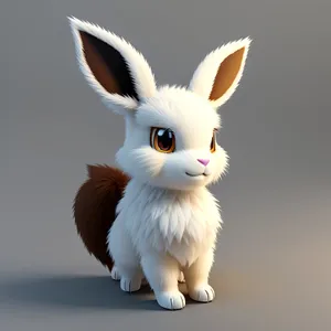 Fluffy Bunny Portrait: Cute and Adorable Pet