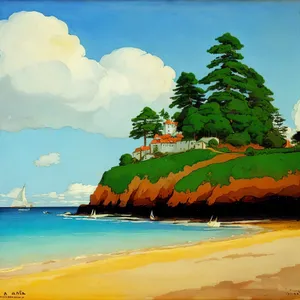 Coastal Paradise: Serene Beachscape With Turquoise Waters