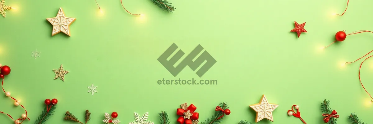 Picture of Festive Floral Seasonal Card Decoration With Flower Frame