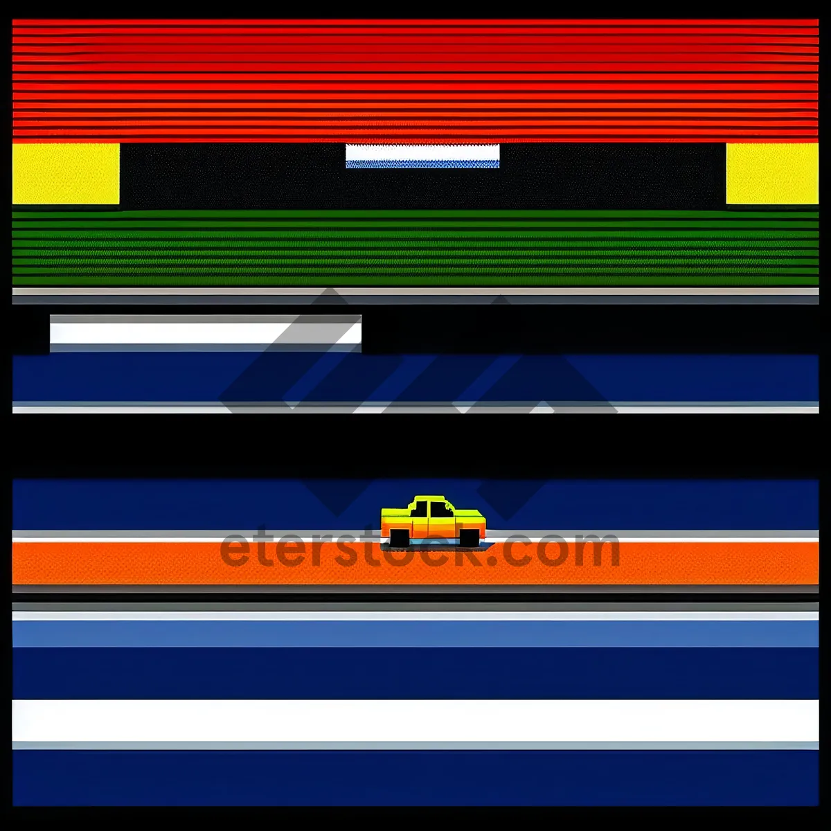 Picture of Modern Country Flag Icon Set: Shiny Black Web Buttons