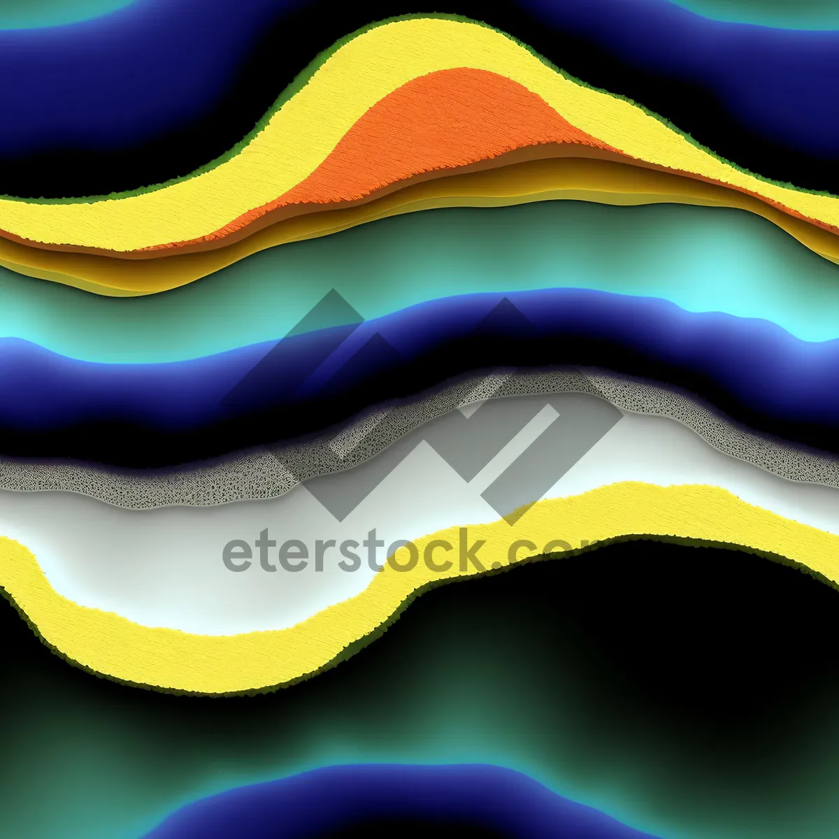 Picture of Colorful Fractal Wave in Space