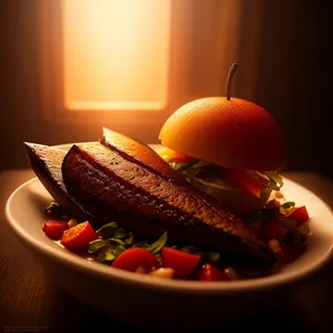 Fresh and Healthy Gourmet Plate of Fruit