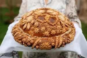 Fresh and tasty mushroom pastry with cream filling