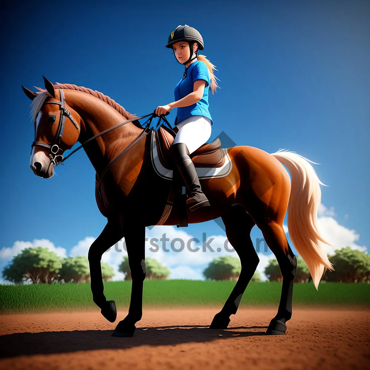 Picture of Ranch Stallion: Majestic Equine Equestrian Sport