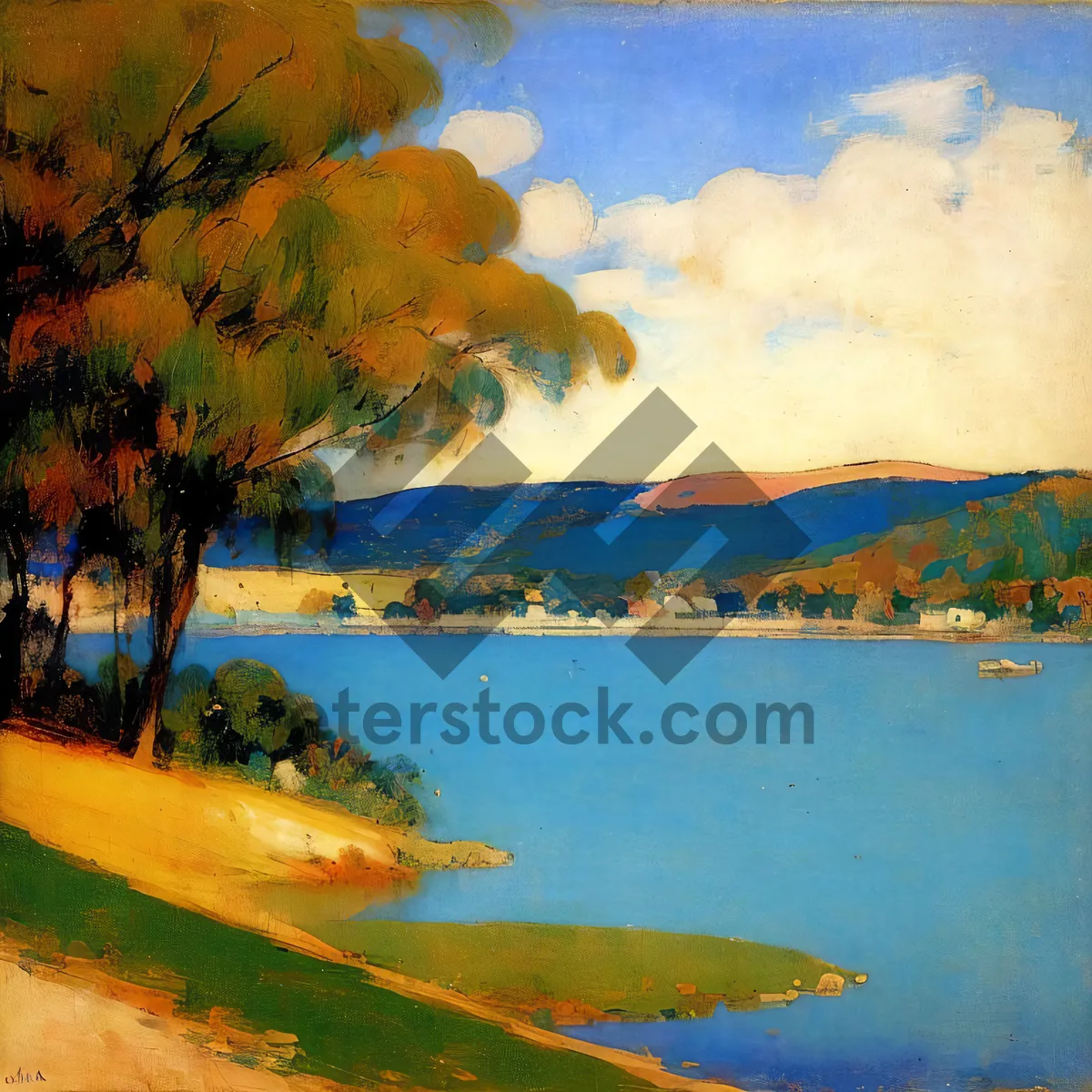 Picture of Tropical Paradise at Sunrise: Serene Beachscape with Palm Trees