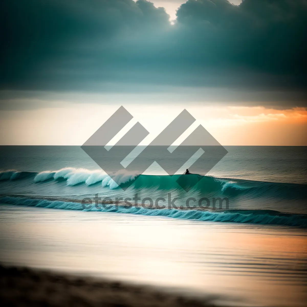 Picture of Serene Sunset Reflections on Tropical Beach