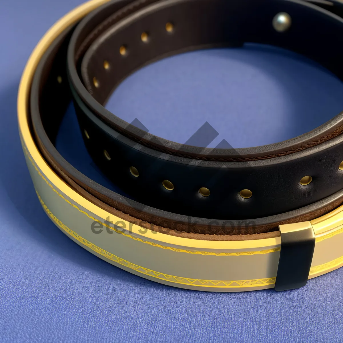 Picture of Golden Bangle Bearing Device: 3D Metal Support Symbol.