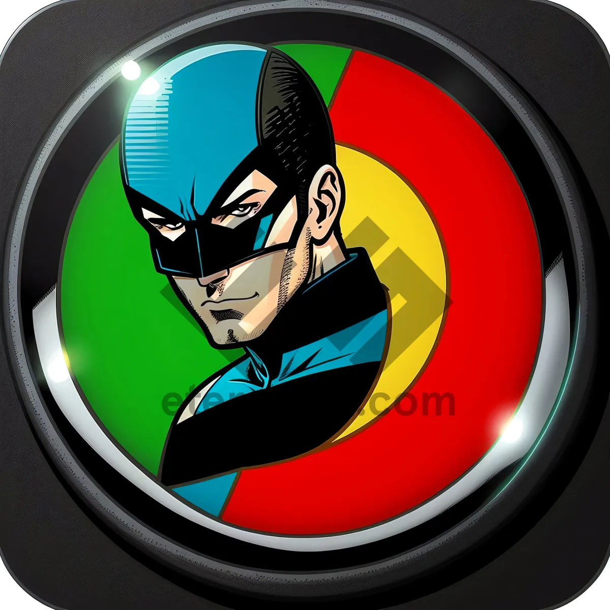 Picture of Shiny Metallic Round Web Button Icon