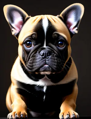 Adorable Wrinkled Bulldog Puppy - Cute Domestic Pet