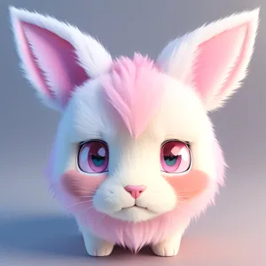 Fluffy Bunny Posing for Easter Portrait